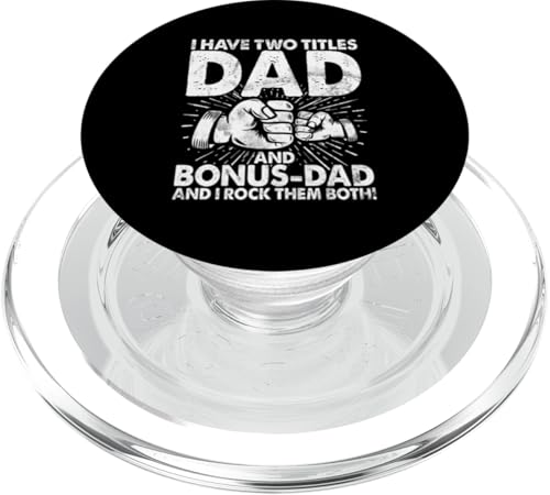 Ich habe zwei Titel und Bonus Dad Rock Them Both Stepdad PopSockets PopGrip für MagSafe Ich habe zwei Titel und Bonus Dad Rock Them Both Stepdad PopSockets PopGrip für MagSafe von Funny Bonus Dad Step-Dad Parent Gifts Father's Day