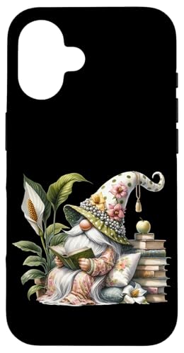 Book Reader Gnome Stack Of Books Decor For Teacher Reading Hülle für iPhone 16 Book Reader Gnome Stack Of Books Decor For Teacher Reading Hülle für iPhone 16 von Funny Book Reading Themed Gifts For Gnome Lovers