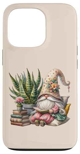 Book Reading Gnome For Cactus Lover Librarian And Bookworm Hülle für iPhone 13 Pro von Funny Book Reading Themed Gifts For Gnome Lovers