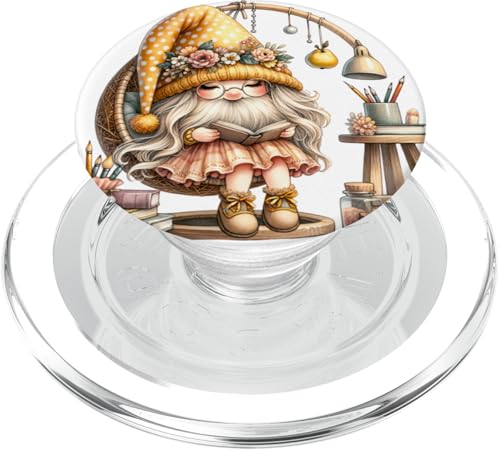 Librarian Gnome Book Lover Graphic For Women Cute Teacher PopSockets PopGrip für MagSafe Librarian Gnome Book Lover Graphic For Women Cute Teacher PopSockets PopGrip für MagSafe von Funny Book Reading Themed Gifts For Gnome Lovers