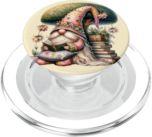 Retired Teacher Gnome For Women Who Loves Reading Books PopSockets PopGrip für MagSafe Retired Teacher Gnome For Women Who Loves Reading Books PopSockets PopGrip für MagSafe von Funny Book Reading Themed Gifts For Gnome Lovers