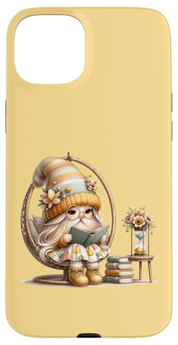 Spring Gnome Teacher Graphic For Women Girls Cute Librarian Hülle für iPhone 15 Plus von Funny Book Reading Themed Gifts For Gnome Lovers