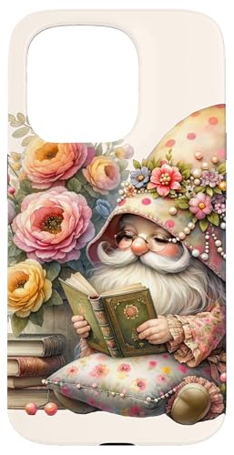 Teacher Dad Gnome Reading Books In The Garden Floral Spring Hülle für iPhone 15 Pro Teacher Dad Gnome Reading Books In The Garden Floral Spring Hülle für iPhone 15 Pro von Funny Book Reading Themed Gifts For Gnome Lovers