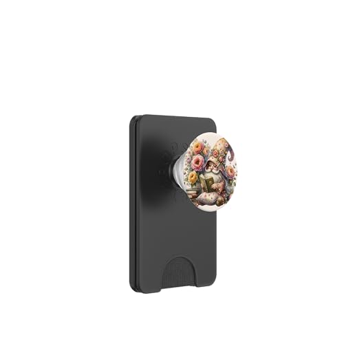 Teacher Dad Gnome Reading Books In The Garden Floral Spring PopSockets PopWallet für MagSafe Teacher Dad Gnome Reading Books In The Garden Floral Spring PopSockets PopWallet für MagSafe von Funny Book Reading Themed Gifts For Gnome Lovers