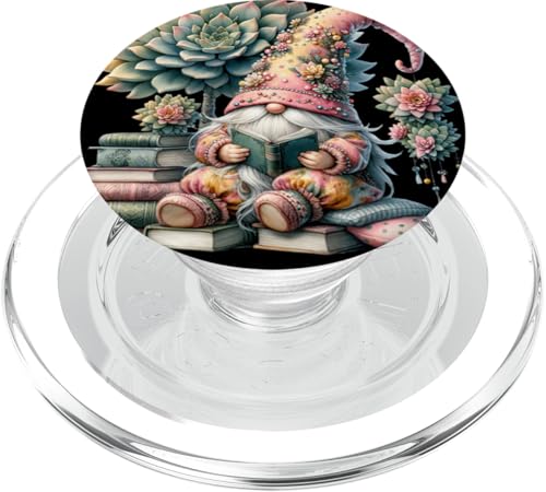 Unique Reading Gnome For Teacher Librarian And Booklovers PopSockets PopGrip für MagSafe Unique Reading Gnome For Teacher Librarian And Booklovers PopSockets PopGrip für MagSafe von Funny Book Reading Themed Gifts For Gnome Lovers