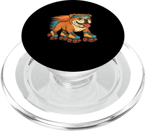 Englische Bulldogge, Rollschuhlaufen, Retro, Vintage, Hundeliebhaber PopSockets PopGrip für MagSafe Englische Bulldogge, Rollschuhlaufen, Retro, Vintage, Hundeliebhaber PopSockets PopGrip für MagSafe von Funny Bulldog 70s 80s Roller Skating Dog Designs