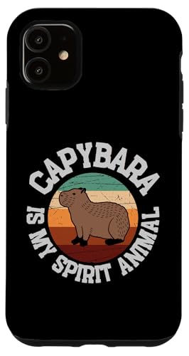 Hülle für iPhone 11 Capybara Lustiges Zitat Nager Vintage Capybara von Funny Capybaras Apparels Men Women Kids Boys Girls