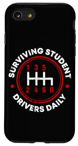 Überlebende Schülerfahrer täglich Hülle für iPhone SE (2020) / 7 / 8 von Funny Car Driver Teacher School Students Quotes