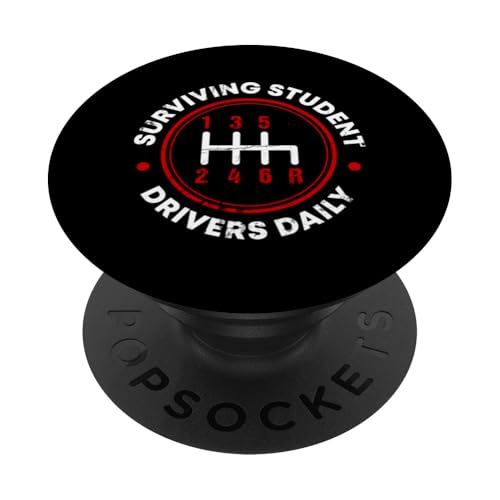 Überlebende Schülerfahrer täglich PopSockets Klebender PopGrip Überlebende Schülerfahrer täglich PopSockets Klebender PopGrip von Funny Car Driver Teacher School Students Quotes