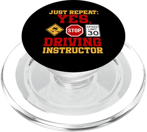 Wiederholen Sie einfach Ja Fahrlehrer PopSockets PopGrip für MagSafe Wiederholen Sie einfach Ja Fahrlehrer PopSockets PopGrip für MagSafe von Funny Car Driver Teacher School Students Quotes
