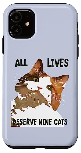 All Lives Derserve Nine Cats Calico Katzenkunst Hülle für iPhone 11 All Lives Derserve Nine Cats Calico Katzenkunst Hülle für iPhone 11 von Funny Cat Quote Tees and Amusing Cat Gifts taiche