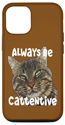 "Always Be Cattentive" lustiges Wortspiel Zitat Hülle für iPhone 12/12 Pro "Always Be Cattentive" lustiges Wortspiel Zitat Hülle für iPhone 12/12 Pro von Funny Cat Quote Tees and Amusing Cat Gifts taiche