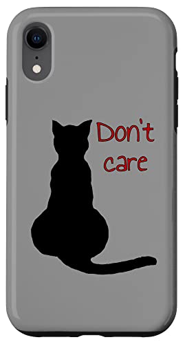 Don't Care Cat Zitat Cartoon Vektor Ausschnitt Hülle für iPhone XR Don't Care Cat Zitat Cartoon Vektor Ausschnitt Hülle für iPhone XR von Funny Cat Quote Tees and Amusing Cat Gifts taiche