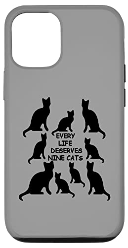 Every Life Deserves Nine Cats Lustiges Katzenliebhaber-Zitat Hülle für iPhone 12/12 Pro Every Life Deserves Nine Cats Lustiges Katzenliebhaber-Zitat Hülle für iPhone 12/12 Pro von Funny Cat Quote Tees and Amusing Cat Gifts taiche