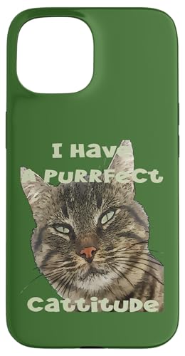 "I Have A Purrfect Cattitude", lustiges Wortspiel Zitat Hülle für iPhone 15 "I Have A Purrfect Cattitude", lustiges Wortspiel Zitat Hülle für iPhone 15 von Funny Cat Quote Tees and Amusing Cat Gifts taiche