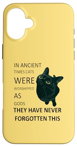 In der Antike wurden Katzen als Götter verehrt Hülle für iPhone 16 Plus In der Antike wurden Katzen als Götter verehrt Hülle für iPhone 16 Plus von Funny Cat Quote Tees and Amusing Cat Gifts taiche