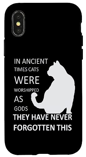 In der Antike wurden Katzen als Götter verehrt v3 Hülle für iPhone X/XS In der Antike wurden Katzen als Götter verehrt v3 Hülle für iPhone X/XS von Funny Cat Quote Tees and Amusing Cat Gifts taiche