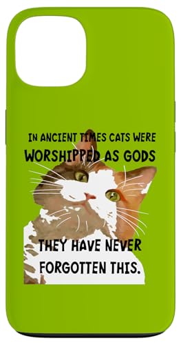 In der Antike wurden Katzen als Kalikokatze der Götter verehrt Hülle für iPhone 13 In der Antike wurden Katzen als Kalikokatze der Götter verehrt Hülle für iPhone 13 von Funny Cat Quote Tees and Amusing Cat Gifts taiche