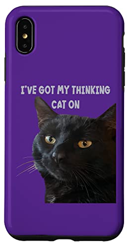 Lustiges Wortspiel mit Zitat "I 've Got My Thinking Cat" Hülle für iPhone XS Max Lustiges Wortspiel mit Zitat "I 've Got My Thinking Cat" Hülle für iPhone XS Max von Funny Cat Quote Tees and Amusing Cat Gifts taiche
