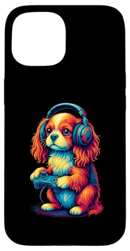 Cavalier King Charles Spaniel Retro Gamer Vintage Gaming Hund Hülle für iPhone 15 Cavalier King Charles Spaniel Retro Gamer Vintage Gaming Hund Hülle für iPhone 15 von Funny Cavalier 80s Synthwave Vaporwave Dog Designs