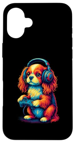 Cavalier King Charles Spaniel Retro Gamer Vintage Gaming Hund Hülle für iPhone 16 Plus Cavalier King Charles Spaniel Retro Gamer Vintage Gaming Hund Hülle für iPhone 16 Plus von Funny Cavalier 80s Synthwave Vaporwave Dog Designs