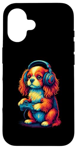 Cavalier King Charles Spaniel Retro Gamer Vintage Gaming Hund Hülle für iPhone 16 Cavalier King Charles Spaniel Retro Gamer Vintage Gaming Hund Hülle für iPhone 16 von Funny Cavalier 80s Synthwave Vaporwave Dog Designs