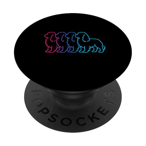 Cavalier King Charles Spaniel Retro Silhouette Synthwave Hund PopSockets Klebender PopGrip Cavalier King Charles Spaniel Retro Silhouette Synthwave Hund PopSockets Klebender PopGrip von Funny Cavalier 80s Synthwave Vaporwave Dog Designs
