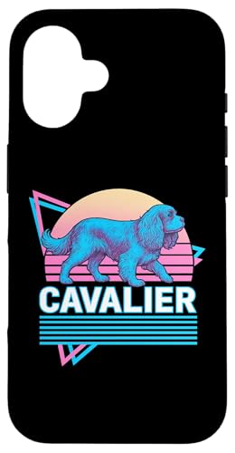 Cavalier King Charles Spaniel im Retro-Stil im Vintage-Synthwave-Stil Hülle für iPhone 16 Cavalier King Charles Spaniel im Retro-Stil im Vintage-Synthwave-Stil Hülle für iPhone 16 von Funny Cavalier 80s Synthwave Vaporwave Dog Designs