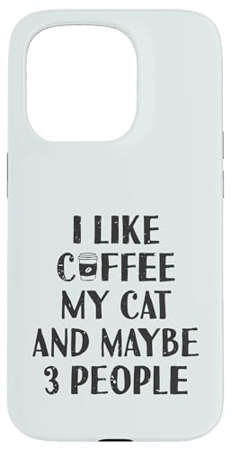 Lustig Ich mag Kaffee Meine Katze und vielleicht 3 Personen | Barista Hülle für iPhone 15 Pro Lustig Ich mag Kaffee Meine Katze und vielleicht 3 Personen | Barista Hülle für iPhone 15 Pro von Funny Coffee Lovers