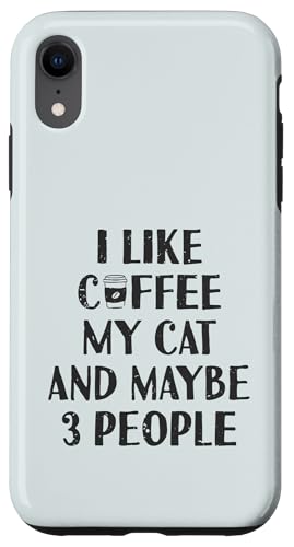 Lustig Ich mag Kaffee Meine Katze und vielleicht 3 Personen | Barista Hülle für iPhone XR von Funny Coffee Lovers