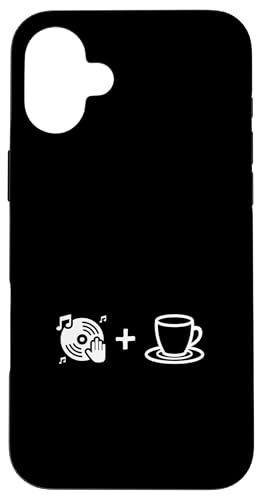 Musik-Vinyl-Schallplatte und Kaffee | Coffee Lover Barista Hülle für iPhone 16 Plus von Funny Coffee Lovers