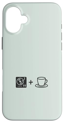 Musik-Vinyl-Schallplatte und Kaffee | Coffee Lover Barista Hülle für iPhone 16 Plus von Funny Coffee Lovers