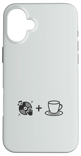 Musik-Vinyl-Schallplatte und Kaffee | Coffee Lover Barista Hülle für iPhone 16 Plus Musik-Vinyl-Schallplatte und Kaffee | Coffee Lover Barista Hülle für iPhone 16 Plus von Funny Coffee Lovers