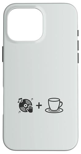 Musik-Vinyl-Schallplatte und Kaffee | Coffee Lover Barista Hülle für iPhone 16 Pro Max von Funny Coffee Lovers