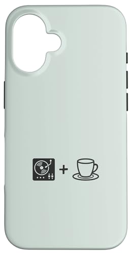 Musik-Vinyl-Schallplatte und Kaffee | Coffee Lover Barista Hülle für iPhone 16 von Funny Coffee Lovers