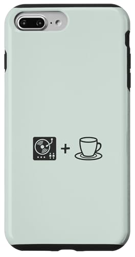 Musik-Vinyl-Schallplatte und Kaffee | Coffee Lover Barista Hülle für iPhone 7 Plus/8 Plus von Funny Coffee Lovers