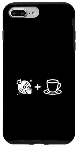 Musik-Vinyl-Schallplatte und Kaffee | Coffee Lover Barista Hülle für iPhone 7 Plus/8 Plus von Funny Coffee Lovers
