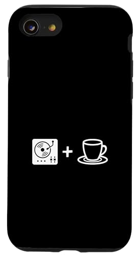 Musik-Vinyl-Schallplatte und Kaffee | Coffee Lover Barista Hülle für iPhone SE (2020) / 7 / 8 von Funny Coffee Lovers