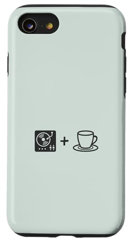 Musik-Vinyl-Schallplatte und Kaffee | Coffee Lover Barista Hülle für iPhone SE (2020) / 7 / 8 von Funny Coffee Lovers