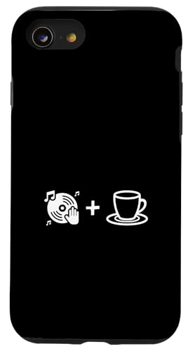 Musik-Vinyl-Schallplatte und Kaffee | Coffee Lover Barista Hülle für iPhone SE (2020) / 7 / 8 von Funny Coffee Lovers