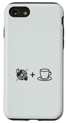 Musik-Vinyl-Schallplatte und Kaffee | Coffee Lover Barista Hülle für iPhone SE (2020) / 7 / 8 von Funny Coffee Lovers