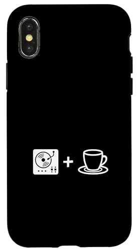 Musik-Vinyl-Schallplatte und Kaffee | Coffee Lover Barista Hülle für iPhone X/XS von Funny Coffee Lovers