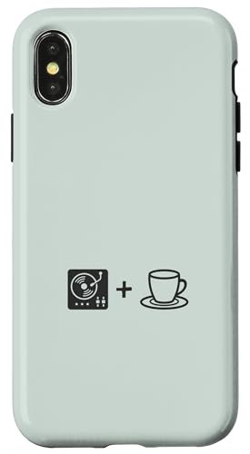 Musik-Vinyl-Schallplatte und Kaffee | Coffee Lover Barista Hülle für iPhone X/XS von Funny Coffee Lovers