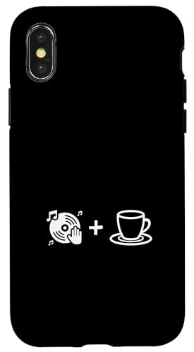 Musik-Vinyl-Schallplatte und Kaffee | Coffee Lover Barista Hülle für iPhone X/XS von Funny Coffee Lovers