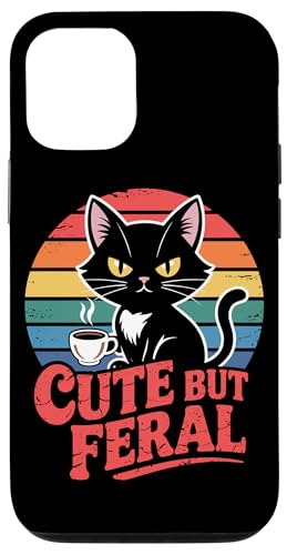 Niedliche, aber wilde Katze Hülle für iPhone 12/12 Pro von Funny Cute But Feral Gifts for Women and Men