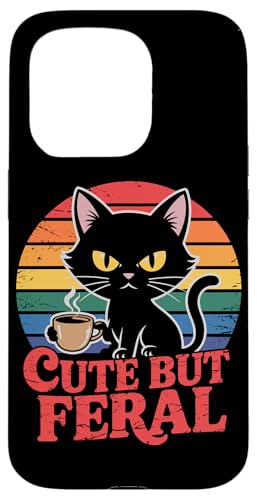 Niedliche, aber wilde Katze Hülle für iPhone 15 Pro von Funny Cute But Feral Gifts for Women and Men