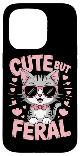 Niedliche, aber wilde Katze Hülle für iPhone 15 Pro von Funny Cute But Feral Gifts for Women and Men