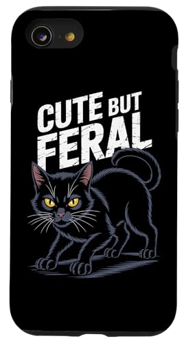 Niedliche, aber wilde Katze Hülle für iPhone SE (2020) / 7 / 8 von Funny Cute But Feral Gifts for Women and Men