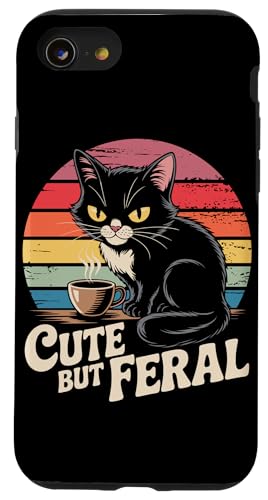 Niedliche, aber wilde Katze Hülle für iPhone SE (2020) / 7 / 8 von Funny Cute But Feral Gifts for Women and Men