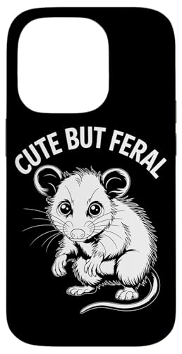 Niedliches, aber wildes Opossum Hülle für iPhone 14 Pro von Funny Cute But Feral Gifts for Women and Men